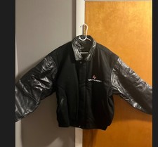 XFL Las Vegas Outlaws Vintage Logo Leather Jacket size XXL