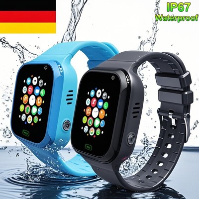 4G Kinder Telefonuhr Smartwatch GPS Uhr SOS SIM Wasserdicht Kids Armbanduhr