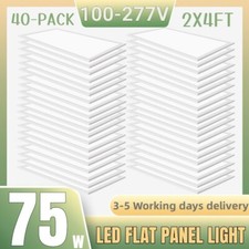 2x4ft Led Flat Panel Light 8400lm 75w 5000k Dimmable Drop Ceiling Office Lights