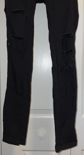 JVINI Distressed Skinny Leggings Jeggings size M medium - black B - Picture 2 of 8