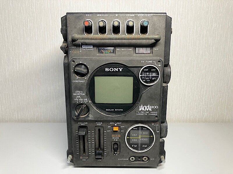 SONY JACKAL 300 FX-300 TV-FM/AM Radio Cassette Recorder *For Parts or  Repair F/S