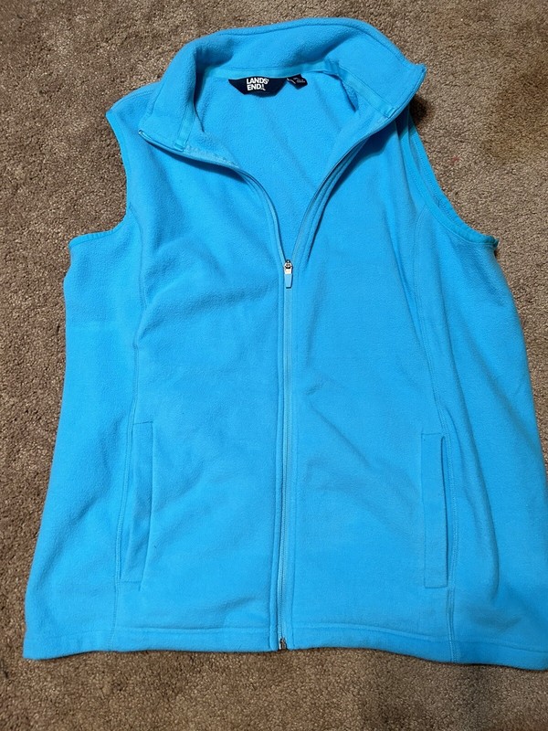 Lands' End Fleece Vest Women's Plus Size XL 18-20 Dark Teal