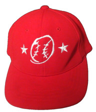 PACIFIC Baseball Hat Cap 3/8-6-7/8 Youth Red FlexFix