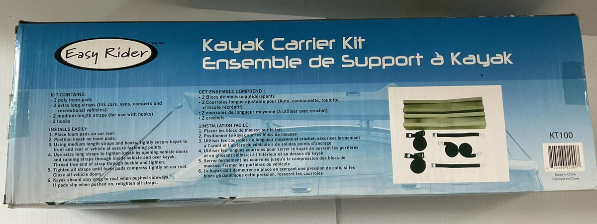 Easy Rider Kayak Carrier Kit KT100 Car SUV Van Roof Carry