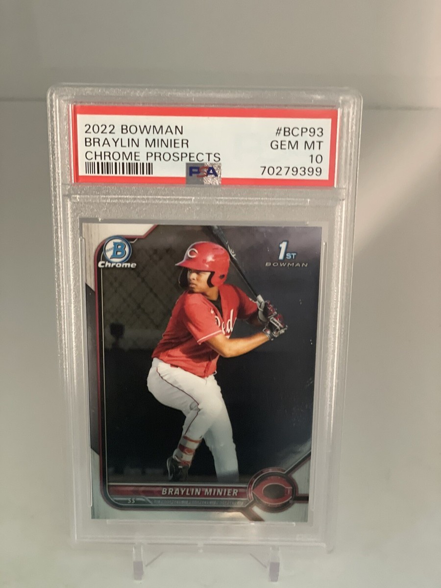 2022 Bowman Chrome Prospects #BCP93 BRAYLIN MINIER Cincinnati Reds