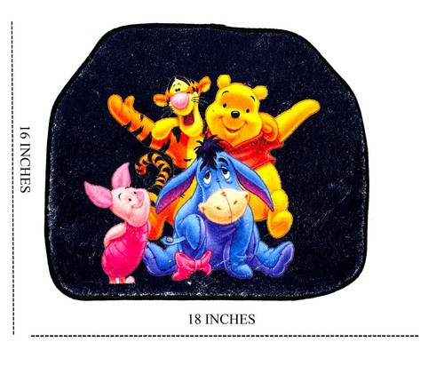 Winnie the Pooh Universal Fit Auto Car Floor Mats Sedan, SUVs Four pieces Sets - Picture 3 of 5