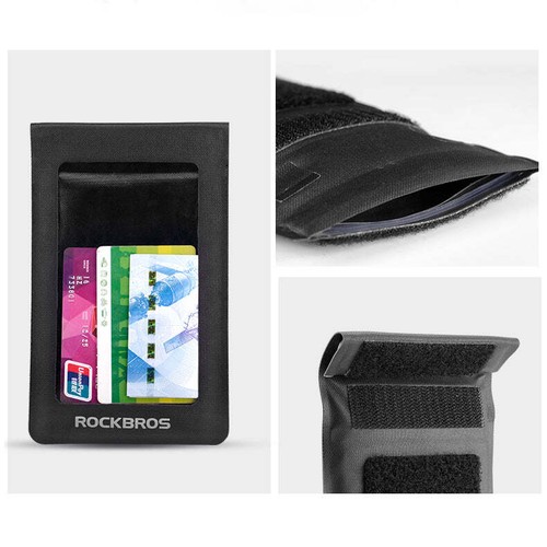 Fahrradrahmentragetasche Rockbros Handy Halterung Tasche Case Cover Schwarz - Zdjęcie 5 z 12