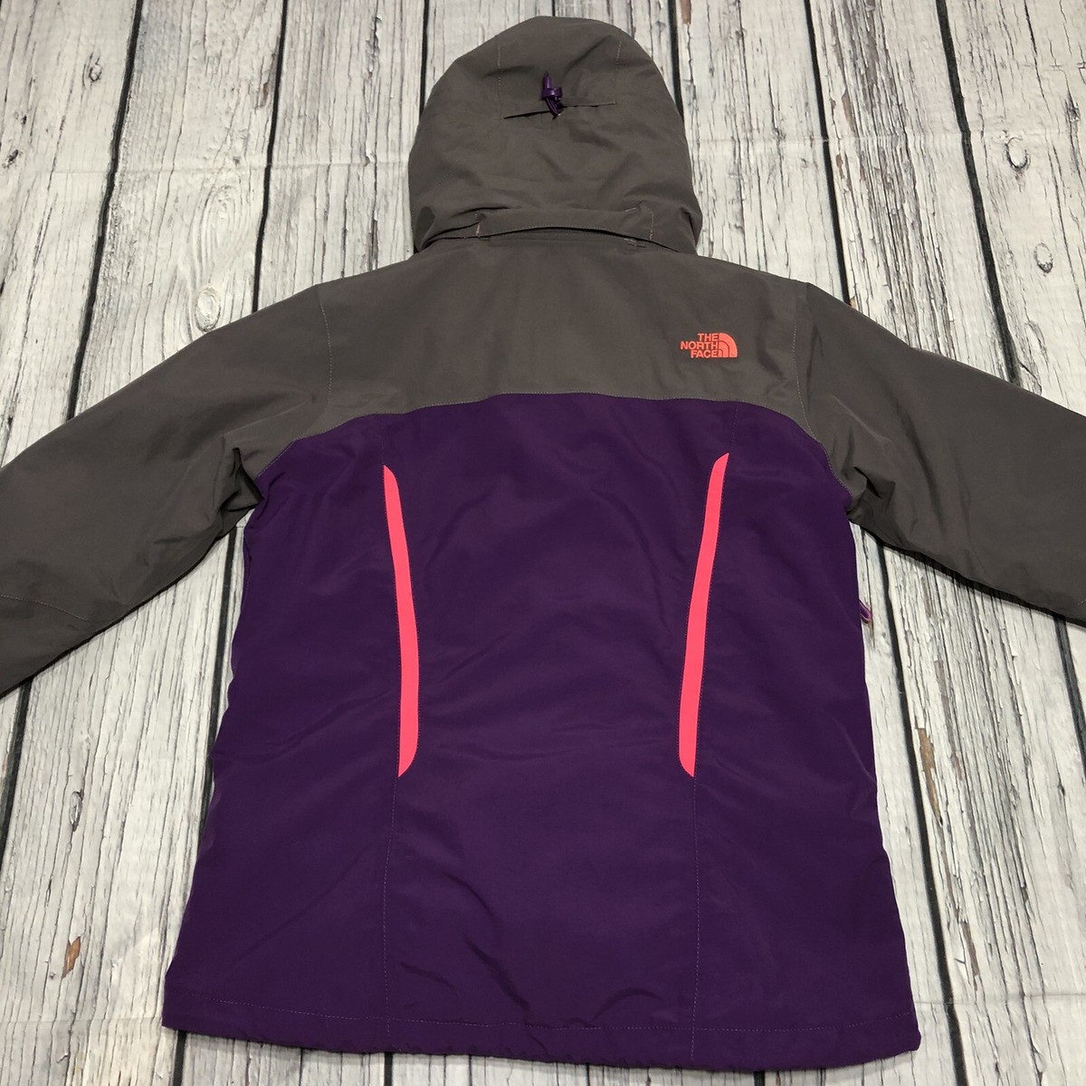The North Face TNF Hyvent 3 In 1 Waterproof Purple Parka Coat