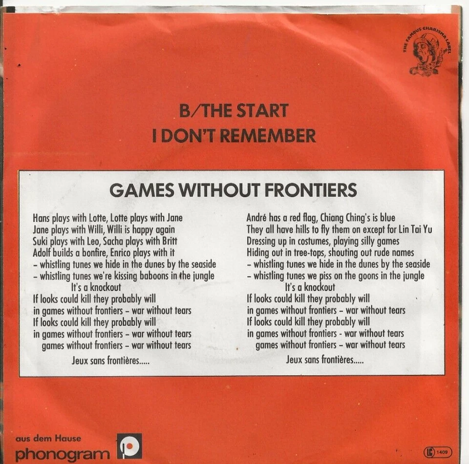 PETER GABRIEL GAMES WITHOUT FRONTIERS SINGLE FROM GERMANY + PIC SLEEVE MINT, NEW - Image 2 of 2