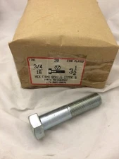 3/4"-16 x 3 1/2" Fine - Grade 5 Hex Cap Screw - Zinc Plated