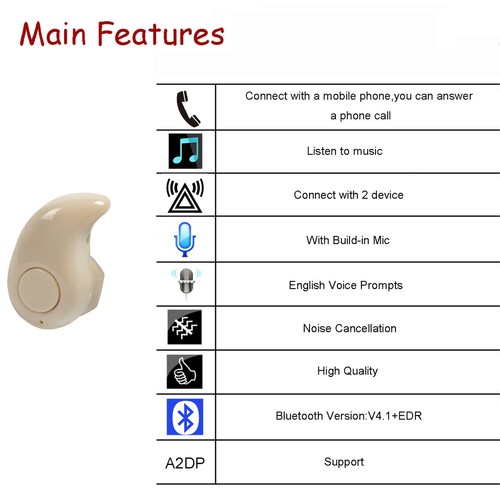 Mini Bluetooth Earbuds Earphones Wireless Bluetooth Earpiece In-Ear Headphones - Picture 50 of 62
