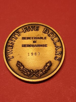 Straus of North Dakota $25 Twenty Five Dollars Redeemable In Merchandise  Token 