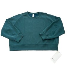 Lululemon Perfectly Oversized Crew Sweatshirt Size 12 NWT 138 Softstreme Teal