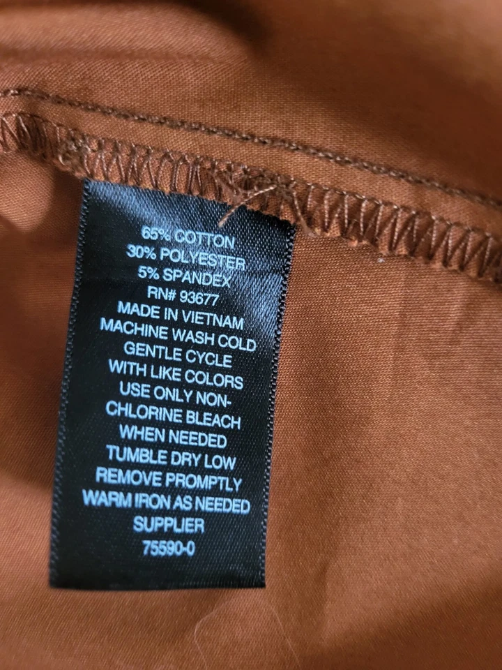 Falda Worthington Damas L Naranja Quemado Cintura Elástica Algodón/Poliéster Foto 3 de 4