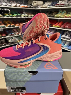 Nike Zoom Freak 4 Bahamas Barrier Reef Vivid Purple Blue DQ3824-500 Size 11.5 DS