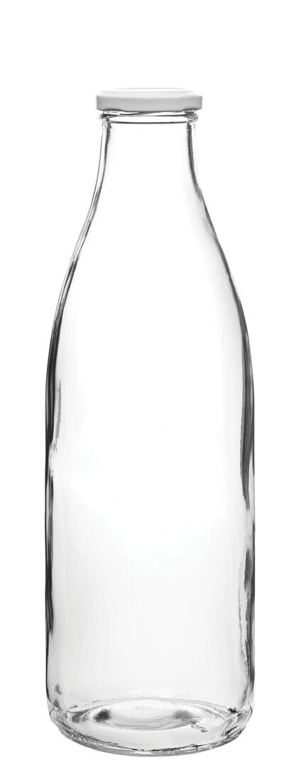 Lidded Glass Bottle Clear Glassware Drinking For Bars Pubs 1L (35Oz) Pack Of 12