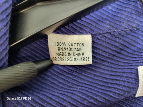 Steven Land Flip Cuff Shirt Mens 19-36/37 Tall 4XL Violet Striped Button Up - Picture 6 of 14