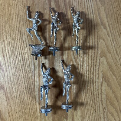Vintage Trophy Topper Lot Metal Marching Band Drum Major Chearleader Original