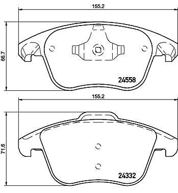 Brembo P 61 117 Bremsbelagsatz, Scheibenbremse FüR CitroËN DS Peugeot-image