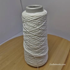 Unbranded machine knitting yarn - silky white - acrylic 287 grams (C188)