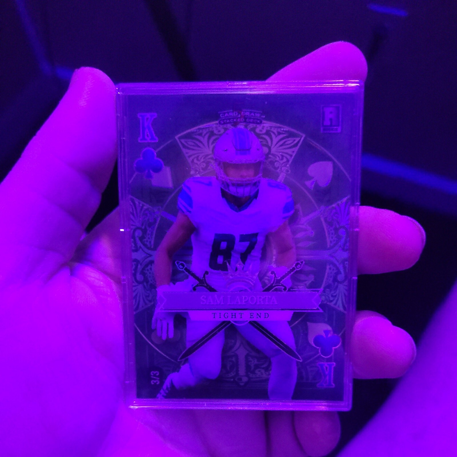 Sam Laporta 2023 Wild Card 3/3 5 Card Draw Stacked Deck Rookie ERROR