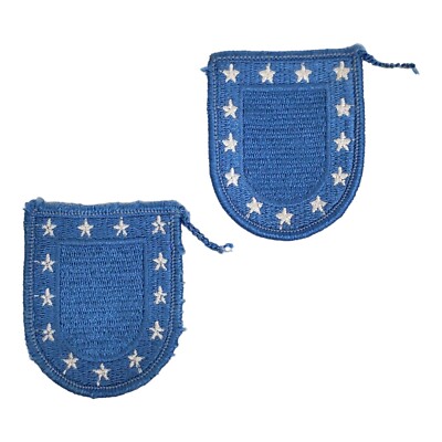 Military US Army Black Beret Blue Flash with Stars Patch Insignia Lot ...