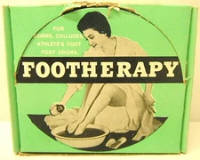 Vintage 1950's PARA Labs NY Footherapy Foot Salts Balm Medical Unused w/ Display