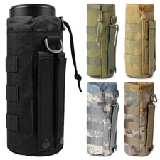 Tactical Molle Water Bottle Bag Military Outdoor Hiking Belt Holder Kettle Pouch