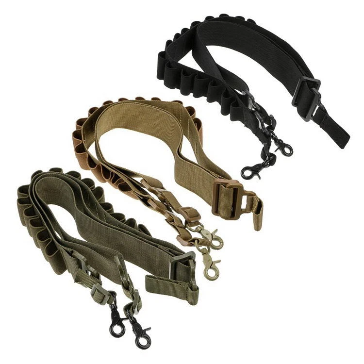 Tactical Shotgun Shell Nylon Sling 12Ga 20Ga Ammo Holder Bandolier Belt Strap - Image 3 of 4