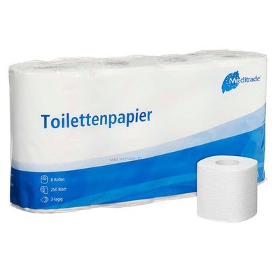 Meditrade  Toilettenpapier 3-lagig, 8 Rollen