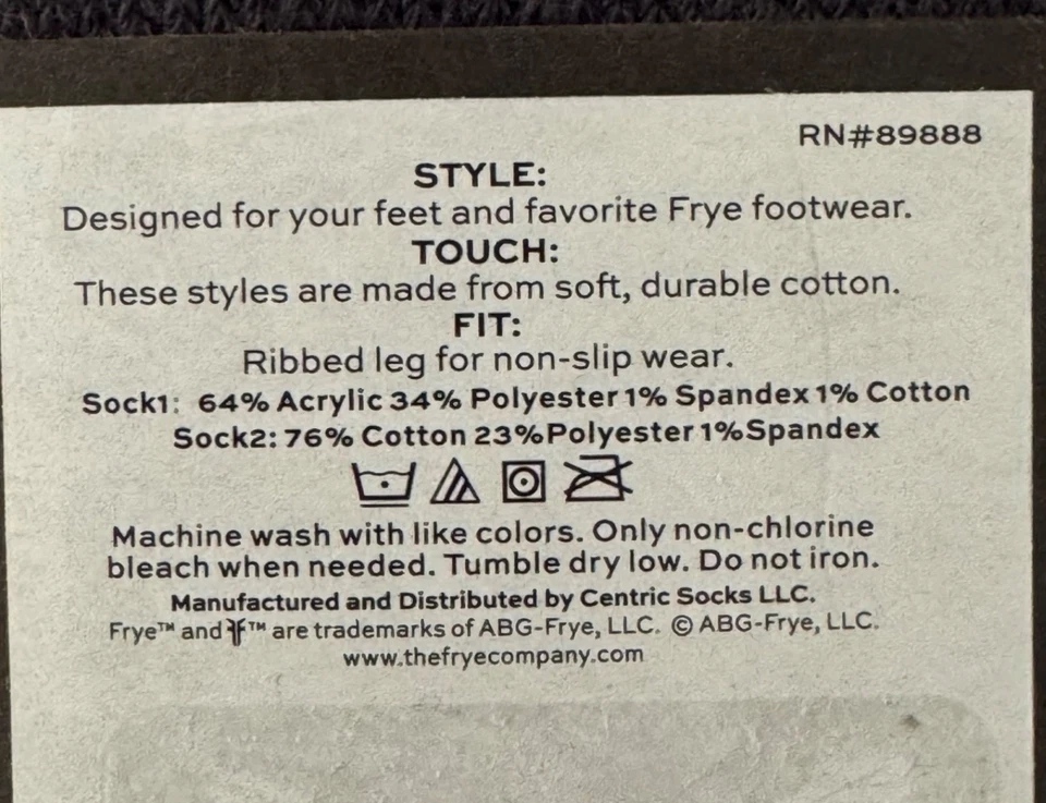 Frye Mujer 2 Pares Calcetines Bota Zapato Talla 5-10 Verde Rayas y Sólido Foto 3 de 4