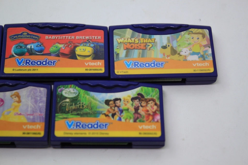 Lot 5  VTech V Reader Cartridges Games Chugginton Mickey TinkerBell & More - Image 4 of 4