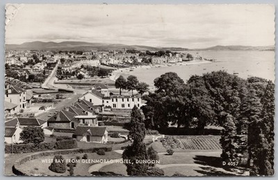 Dunoon West Bay vom Glenmorag Hotel, Postkarte von Valentine postalisch gebraucht 1963