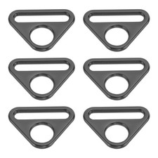 6Pcs 0.75 Inch Triangle Buckle Adjuster D Ring Triangle Buckles Black