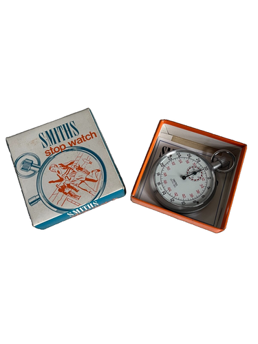 Smiths Stopwatch 1/10s 15mins Stainless Steel Made England with box - Picture 2 of 6