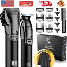Novah Professional Hair Clippers for Men, Professional Barber Clippers and Tr...