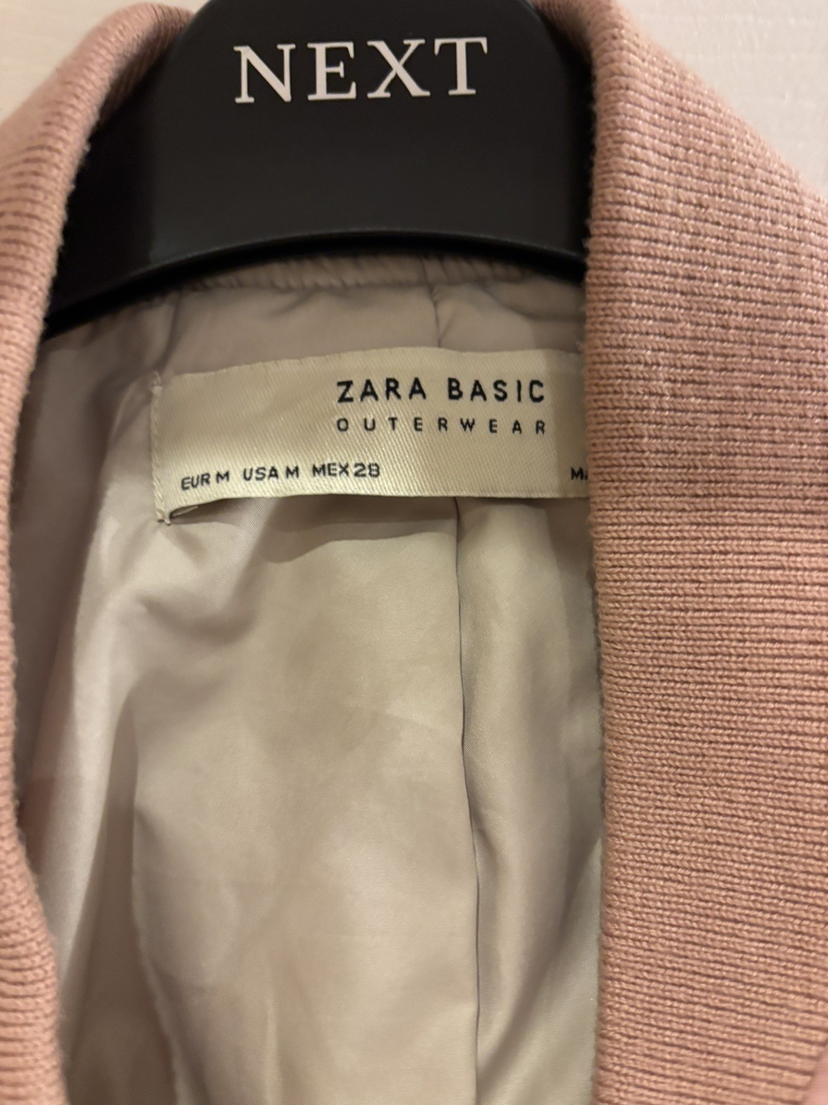 ZARA Basic Pink Satin Shell BOMBER JACKET - Size … - image 4
