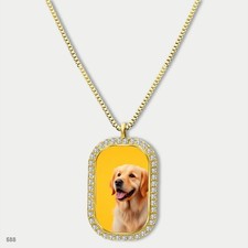 Amazing Cute Golden Retriever Dog Fashion Pendant Necklace Chain Picture Dog Tag