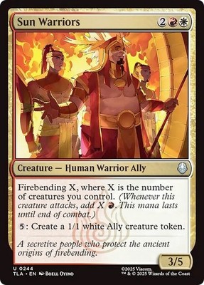 SUN WARRIORS x4 mtg NM-M The Last Airbender 4 Unc