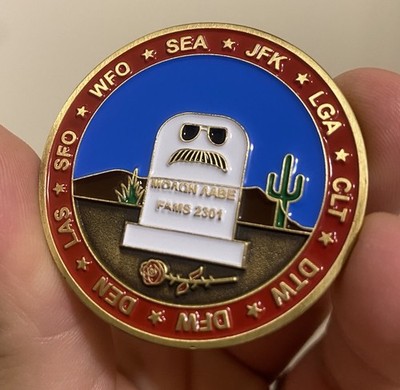 U.S. FEDERAL AIR MARSHAL Unseen Unafraid Rose FAMS Sugar Skull Challenge Coin