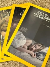Bundle of three National Geographic magazines from 2019