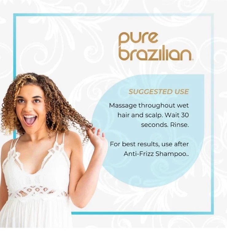 Pure Brazilian Anti-Frizz Daily Conditioner 13.5 Fl Oz Free Shipping! - Image 4 of 4