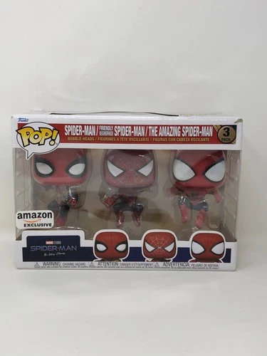 Funko Pop! Marvel: Spider-Man: No Way Home - 3 Pack Spider-Man, Amazon Exclusive