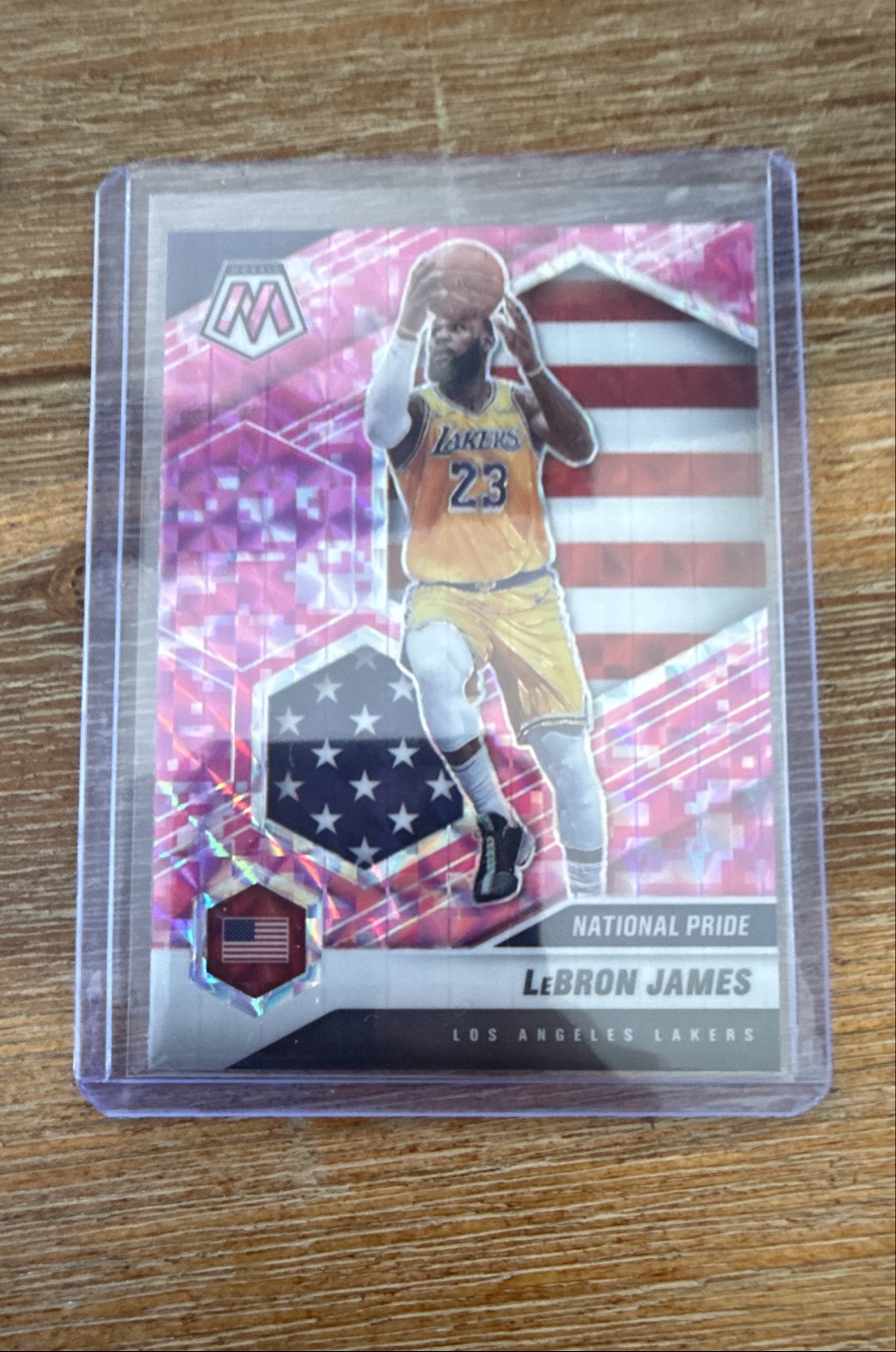 LeBron James 2020 Mosaic #247 National Pride - Pink Camo Price