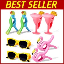 Colorful Jumbo Beach Towel Clips Set