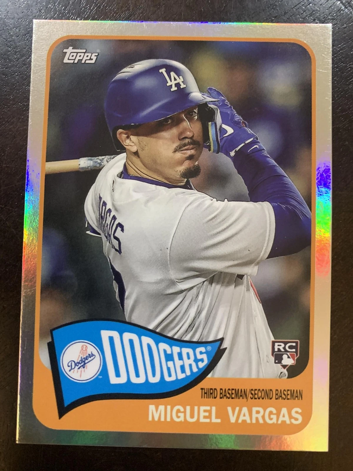 2023 Topps Archives Miguel Vargas Foil Variation Dodgers RC Rookie Card /199