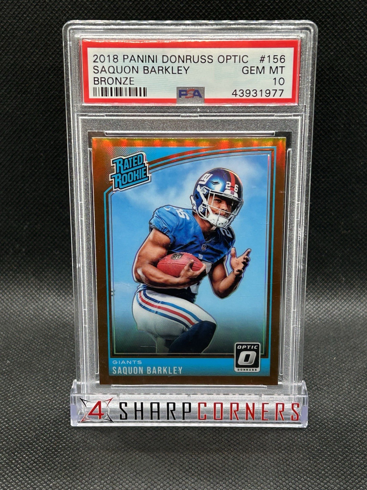 2018 Donruss Optic Saquon Barkley Bronze RC #156 PSA 10