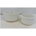 Vintage   Milk Glass Mixing Bowls Set of 2 White Kitchenware
