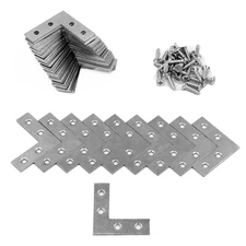Wideskall® 1.5" inch Flat Corner Angle Brace Repair Plated Bracket w/ Screw
