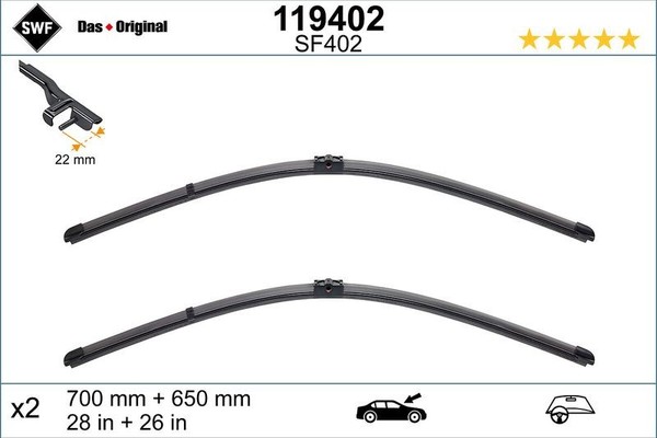 SWF Wischblatt 119402 FüR Renault-image